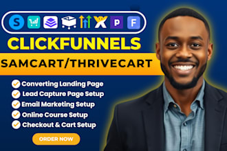 clickfunnels sales funnel, samcart, leadpages, thrivecart, wix, podia, ghl