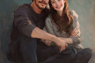 make couple portrait illustration