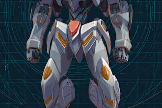 draw mecha gundam and humanoid character concept for you