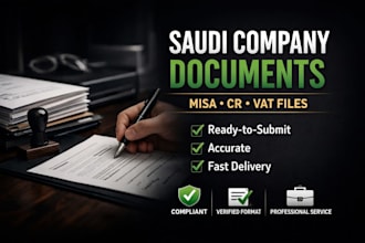 prepare saudi arabia company registration documents misa cr vat