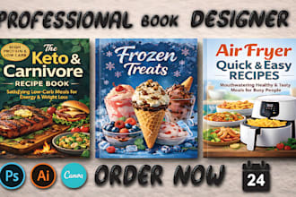 amazon kdp recipe book, ebook, hardcover design