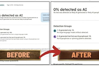 manually rewrite and humanize ai text, and proofread documents