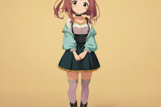 draw anime character fan art illustration