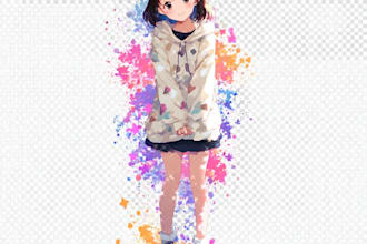draw anime character fan art illustration