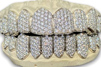 design custom grillz 3d jewelry cad with gemstone rendering in rhino, matrixgold