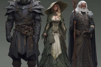design fantasy character art and fantasy character art