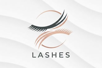 design a professional eyelash logo for your beauty brand or business