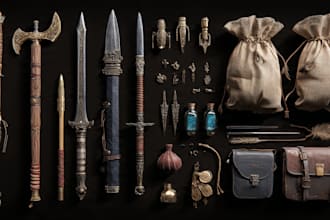 custom dnd weapons, magic items, and fantasy equipment