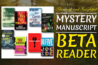 thoroughly give insightful feedback on mystery manuscript