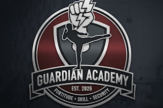 design a professional self defense logo for your brand or academy