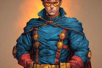 superhero character for comics