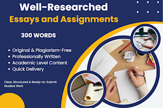 write well researched essays and assignments for students