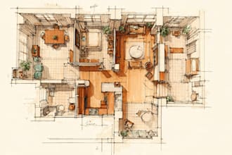 draw architectural drawings and blueprints for permit
