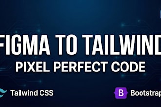 fix HTML CSS bugs or convert design to tailwind bootstrap