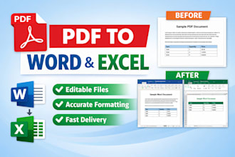 convert PDF to editable word or excel accurately