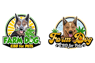 design a professional farm dog logo