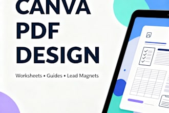 design clean canva pdfs, worksheets and lead magnets