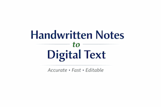 convert handwritten notes to digital text accurately