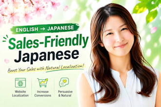 localize your content into sales friendly japanese for websites