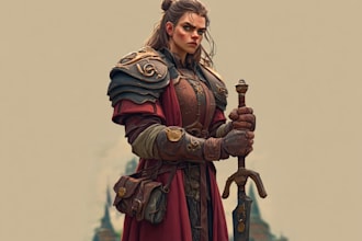 design unique dnd character fantasy artwork