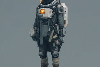 sci fi character illustration or sci fi character