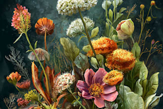 design realistic botanical and nature inspired art