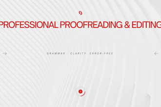 provide professional proofreading and editing with fast delivery