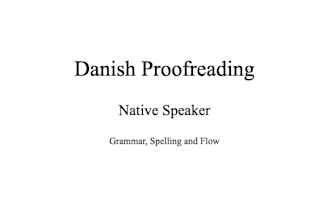 proofread and improve danish text native danish