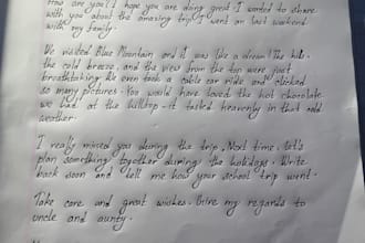 write letters and notes with my beautiful handwriting