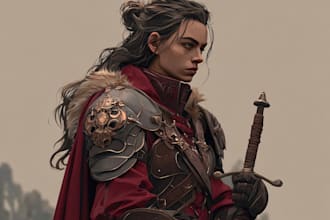 draw custom dnd character art illustration