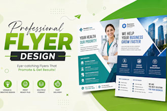 design a modern flyer and ai graphic redesign in adobe illustrator, photoshop