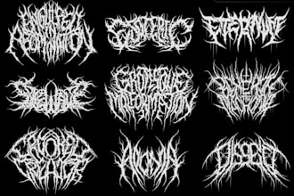 make a deathcore, death metal logo for your killer project