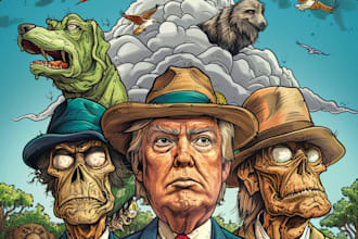do digital political cartoon for political cartoon