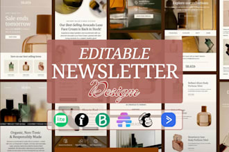 design editable flodesk email template, mailerlite newsletter brevo email design