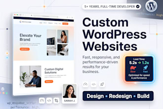 design a custom wordpress website from scratch