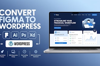 convert your figma or adobe xd design into a wordpress website