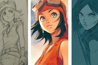 draw anime, comic or cartoon characters