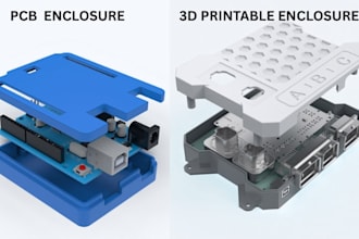 design 3d cad molding for robotic, gear and pcb enclosure design for 3d printing