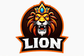 design high quality lion head logo in 12 hours