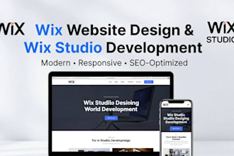 create wix website studio development design landing page seo wix expert
