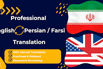 provide professional english to persian farsi and vice versa translation