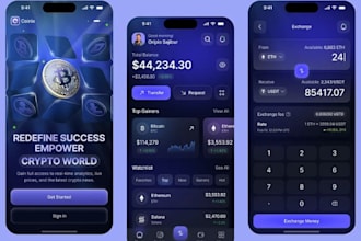 create a fintech, crypto wallet or p2p payment mobile app