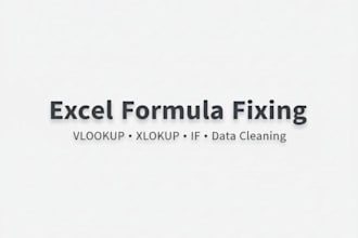 fix excel formulas, vlookup xlookup errors, and clean data