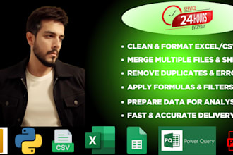 clean, organize and merge excel CSV files and data