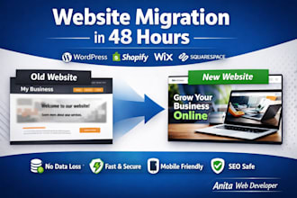 migrate wordpress squarespace shopify to wix website fast and secure within 48hr