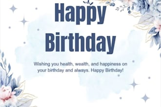 design a beautiful birthday card in canva