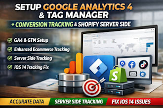 setup google analytics 4 tag manager conversion tracking ga4 shopify server side
