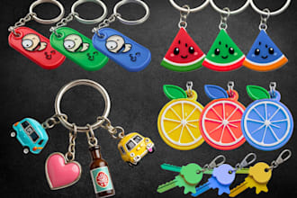 convert stl to 3mf, 3d printable keychain, 2d to 3d add multicolor to 3d model