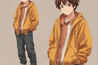 draw a anime character sheet for your