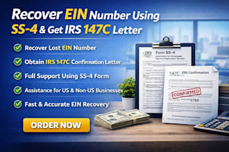 recover your ein number using ss 4 and get irs 147c letter
